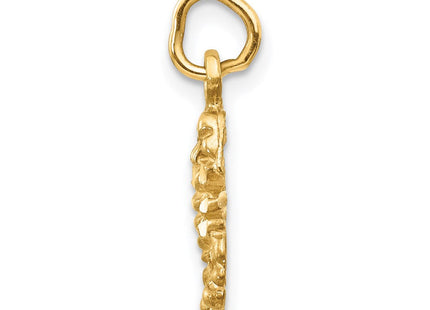 14k Satin Diamond-cut Scorpio Zodiac Charm (Style C483)