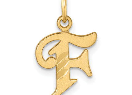 14K Diamond-cut Letter Initial Charm