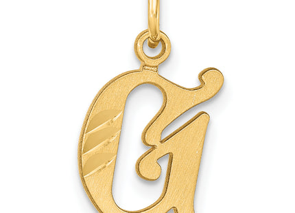14K Diamond-cut Letter Initial Charm