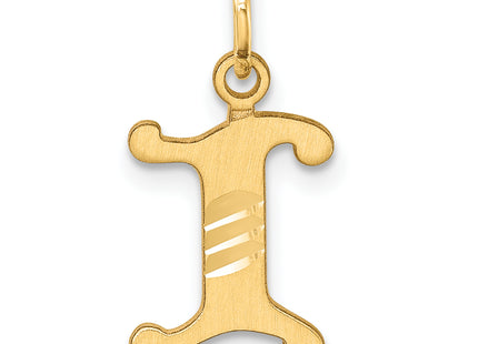 14K Diamond-cut Letter Initial Charm