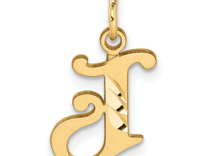 14K Diamond-cut Letter Initial Charm