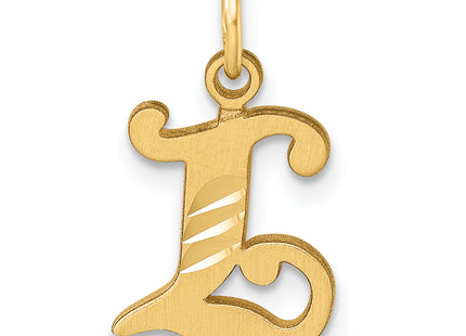 14K Diamond-cut Letter Initial Charm