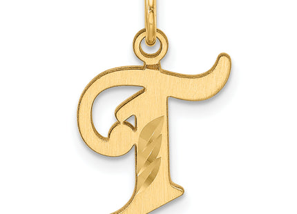 14K Diamond-cut Letter Initial Charm