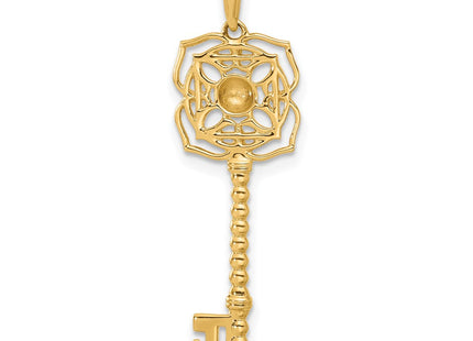 14k Yellow & Rhodium Pendants Style C4836 - Classique Jewelry Inc.