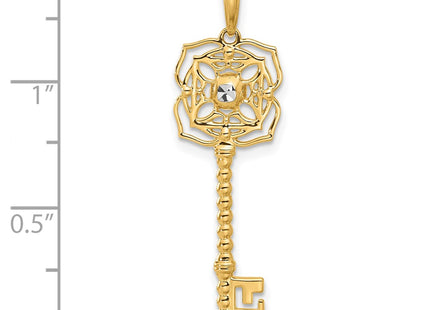 14k Yellow & Rhodium Pendants Style C4836 - Classique Jewelry Inc.
