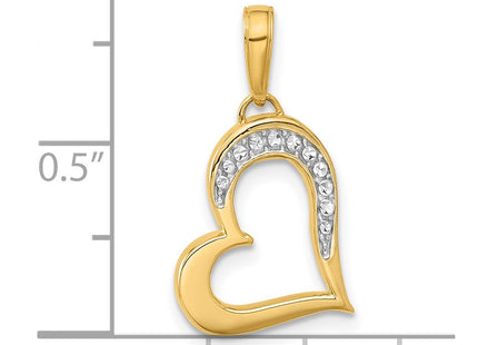 14k Yellow & Rhodium Pendants Style C4839 - Classique Jewelry Inc.