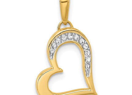 14k Yellow & Rhodium Pendants Style C4839 - Classique Jewelry Inc.