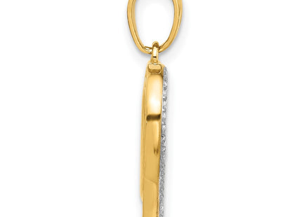 14k Yellow & Rhodium Pendants Style C4840 - Classique Jewelry Inc.