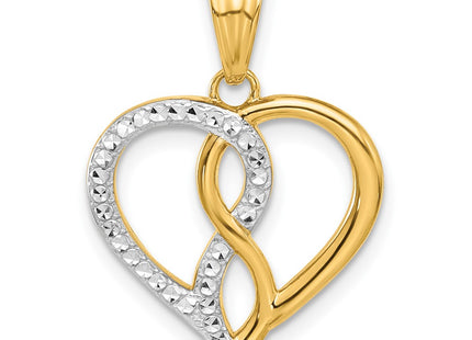 14k Yellow & Rhodium Pendants Style C4840 - Classique Jewelry Inc.