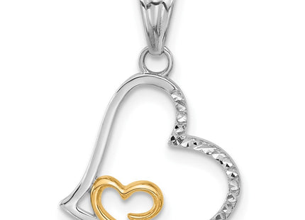 14k Two-tone Pendants Style C4843 - Classique Jewelry Inc.