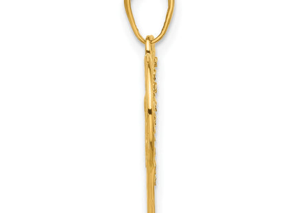 14k Yellow & Rhodium Pendants Style C4844 - Classique Jewelry Inc.