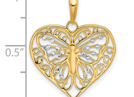 14k Yellow & Rhodium Pendants Style C4844 - Classique Jewelry Inc.