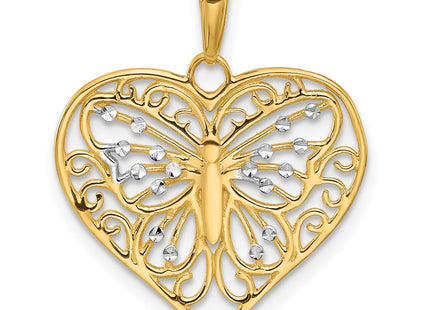 14k Yellow & Rhodium Pendants Style C4844 - Classique Jewelry Inc.