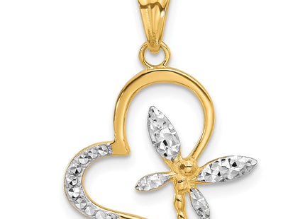 14k Yellow & Rhodium Pendants Style C4845 - Classique Jewelry Inc.