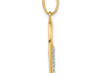 14k Yellow & Rhodium Pendants Style C4846 - Classique Jewelry Inc.