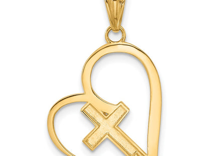 14k Yellow & Rhodium Pendants Style C4846 - Classique Jewelry Inc.