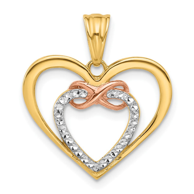 14k Two-tone Pendants Style C4848 - Classique Jewelry Inc.