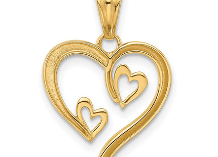 14k Yellow & Rhodium Pendants Style C4849 - Classique Jewelry Inc.