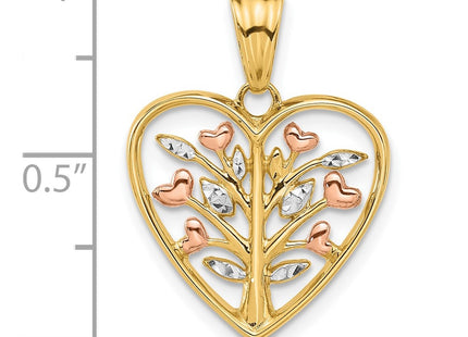 14k Yellow & Rhodium Pendants Style C4850 - Classique Jewelry Inc.