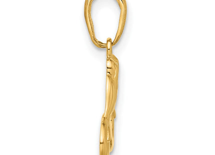 14k Yellow & Rhodium Pendants Style C4851 - Classique Jewelry Inc.