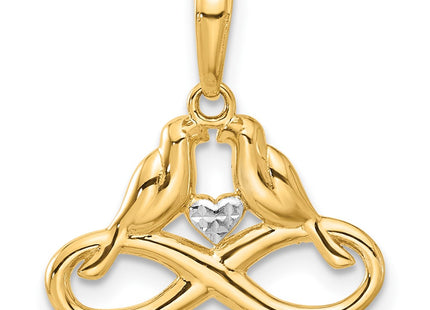 14k Yellow & Rhodium Pendants Style C4851 - Classique Jewelry Inc.