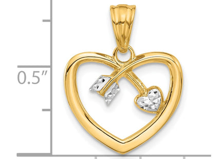 14k Yellow & Rhodium Pendants Style C4852 - Classique Jewelry Inc.