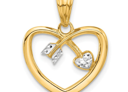 14k Yellow & Rhodium Pendants Style C4852 - Classique Jewelry Inc.