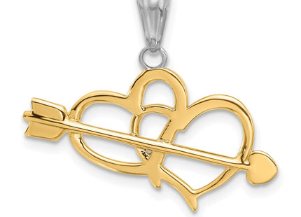 14k Yellow & Rhodium Pendants Style C4853 - Classique Jewelry Inc.