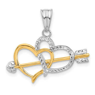 14K gold heart pendant