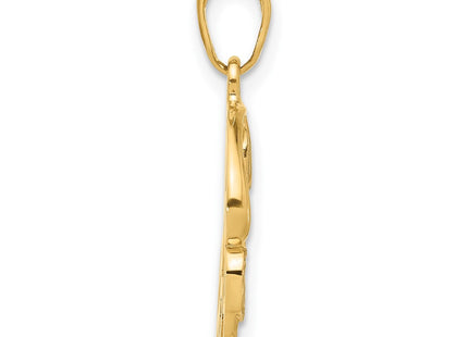 14k Yellow & Rhodium Pendants Style C4855 - Classique Jewelry Inc.
