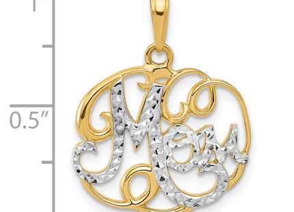 14k Yellow & Rhodium Pendants Style C4855 - Classique Jewelry Inc.