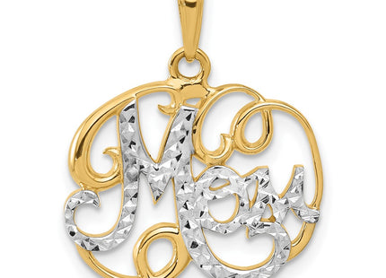 14k Yellow & Rhodium Pendants Style C4855 - Classique Jewelry Inc.