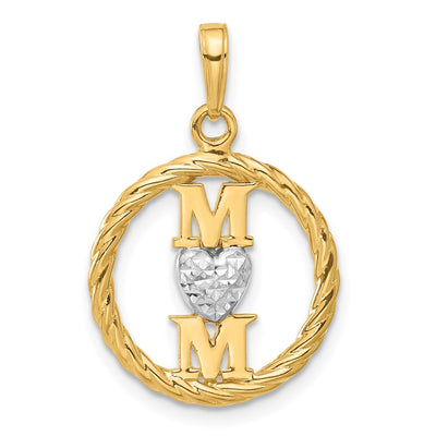 14K gold heart pendant