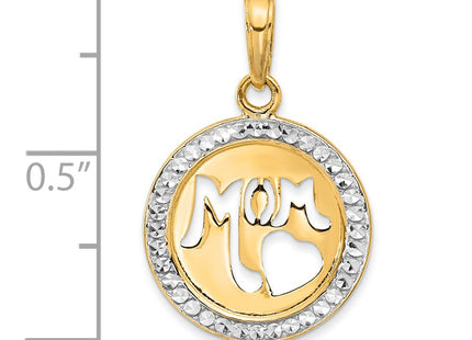 14k Yellow & Rhodium Pendants Style C4857 - Classique Jewelry Inc.