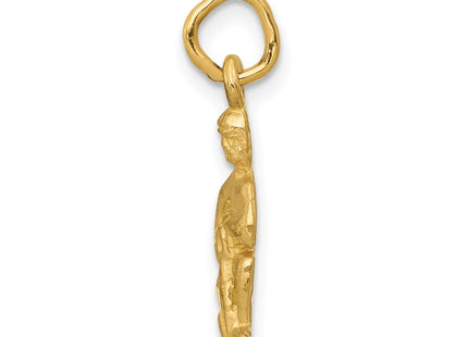 14K gold zodiac charm, alternate view