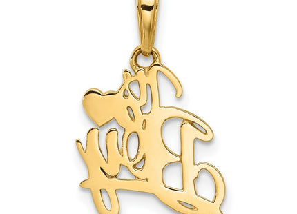 14k Yellow & Rhodium Pendants Style C4861 - Classique Jewelry Inc.