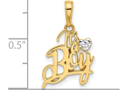 14k Yellow & Rhodium Pendants Style C4861 - Classique Jewelry Inc.