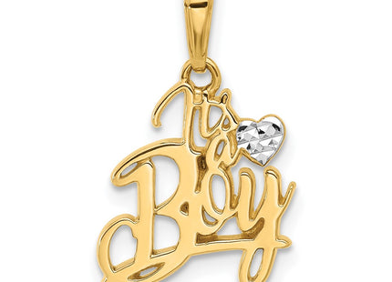 14k Yellow & Rhodium Pendants Style C4861 - Classique Jewelry Inc.