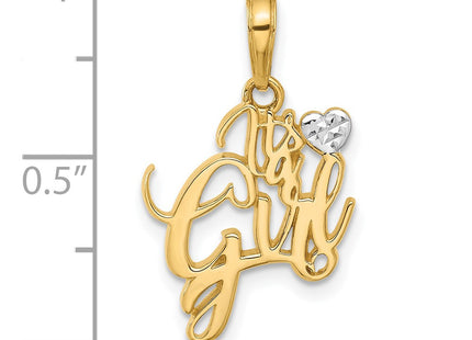 14k Yellow & Rhodium Pendants Style C4862 - Classique Jewelry Inc.