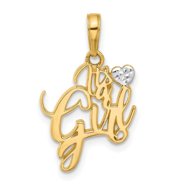 14k Yellow & Rhodium Pendants Style C4862 - Classique Jewelry Inc.