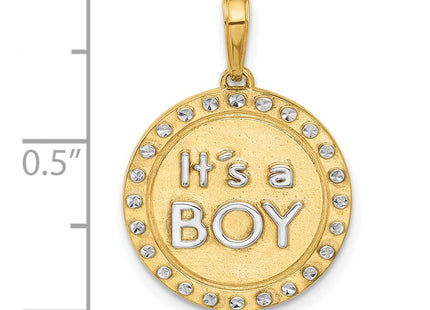 14k Yellow & Rhodium Pendants Style C4865 - Classique Jewelry Inc.