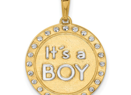 14k Yellow & Rhodium Pendants Style C4865 - Classique Jewelry Inc.