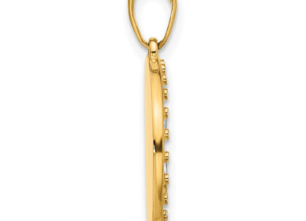 14k Yellow & Rhodium Pendants Style C4866 - Classique Jewelry Inc.