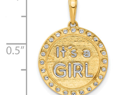 14k Yellow & Rhodium Pendants Style C4866 - Classique Jewelry Inc.