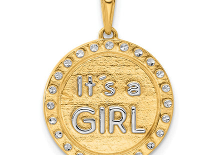 14k Yellow & Rhodium Pendants Style C4866 - Classique Jewelry Inc.