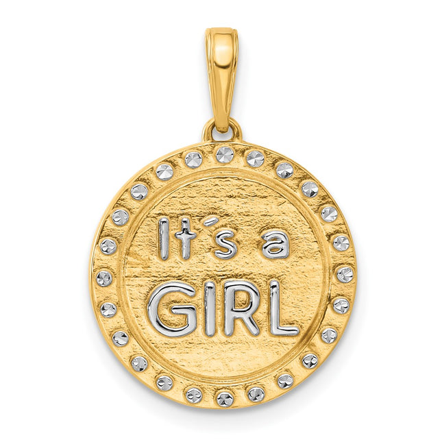 14k Yellow & Rhodium Pendants Style C4866 - Classique Jewelry Inc.