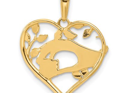 14k Yellow & Rhodium Pendants Style C4868 - Classique Jewelry Inc.
