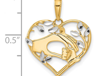 14k Yellow & Rhodium Pendants Style C4868 - Classique Jewelry Inc.