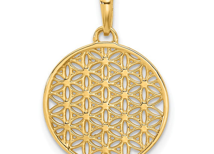 14k Yellow & Rhodium Pendants Style C4871 - Classique Jewelry Inc.