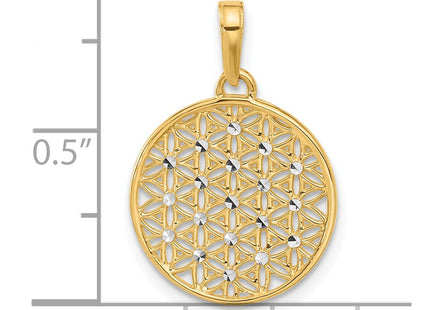 14k Yellow & Rhodium Pendants Style C4871 - Classique Jewelry Inc.